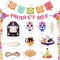 12 Pcs Day of The Dead Tiered Tray Decorations Dia De Los Muertos Decor Garlands Skull Candles Alter Picture Frame Wooden Tabletop Ofrenda Centerpieces for Dia De Los Muertos Party